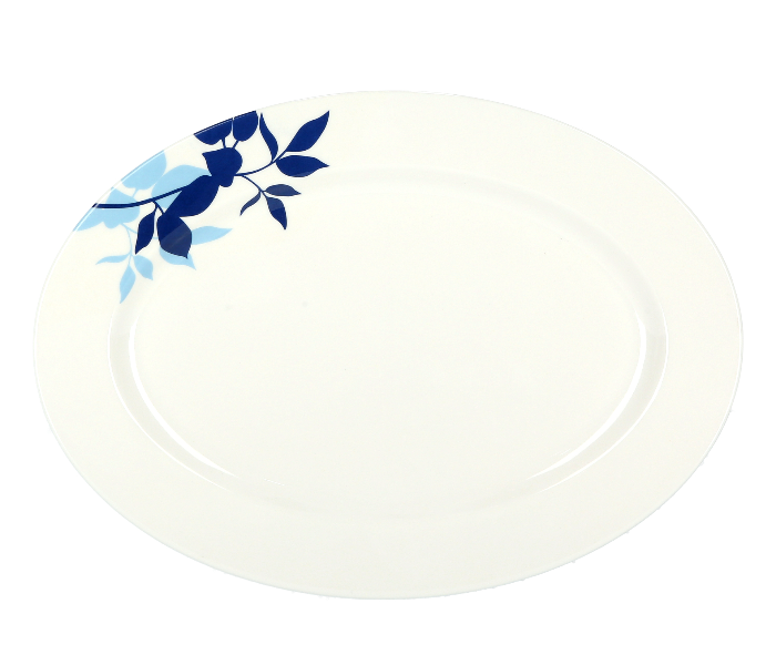 Delcasa DC1803 14 Inch Durable and Lightweight Melamine Oval Plate - White - Zoom Image 1