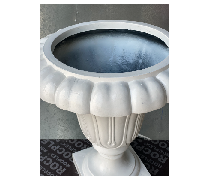 Grace GQ-501/A 580x660mm Exotic Royal Design Garden GRP Planters for Interior and Exterior - White - Zoom Image 3