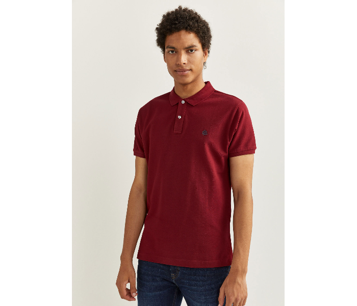 Springfield 143801868 Medium Polo Shirt for Men - Wine - Zoom Image 1