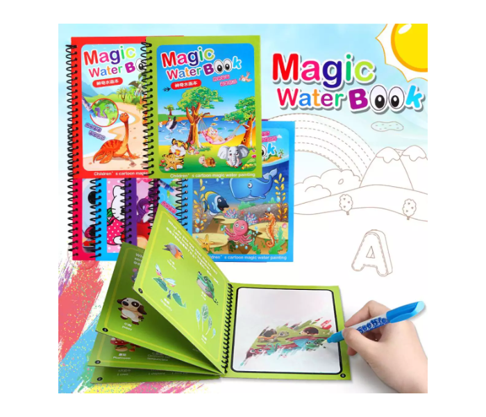 Reusable Magic Water Drawing Book with Water Pen - Zoom Image 1