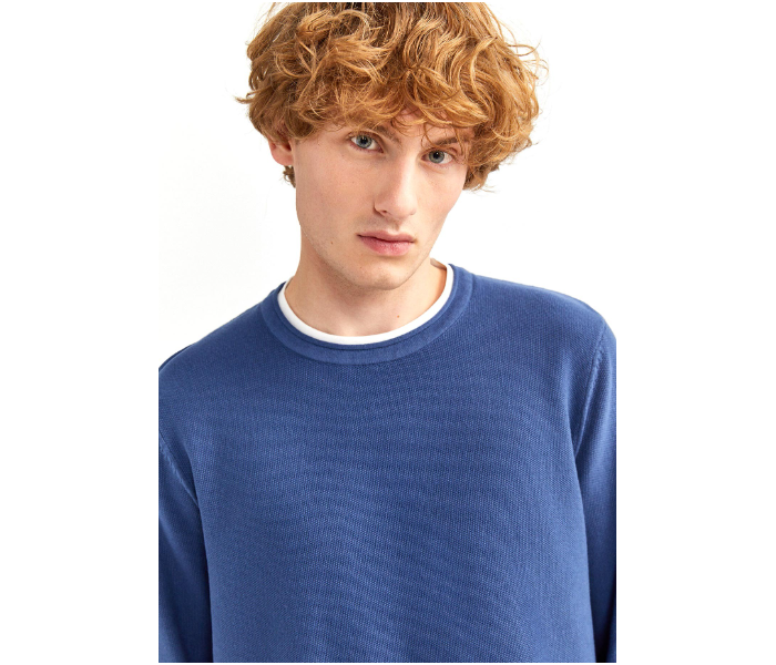 Springfield 141759213 XXL Cotton Knitwear for Men - Medium Blue - Zoom Image 2