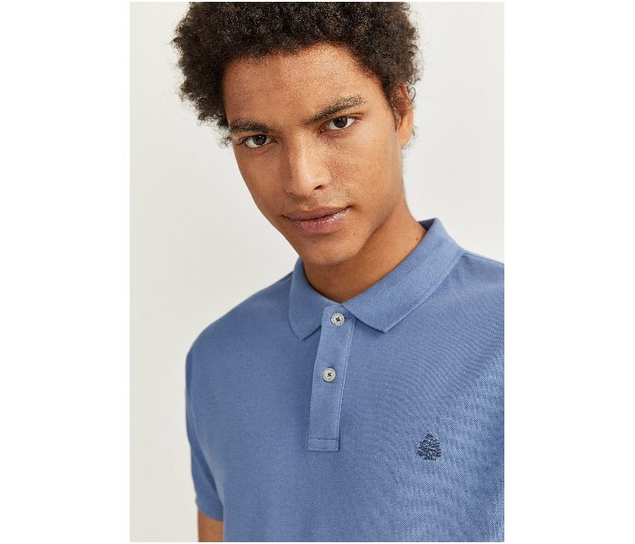 Springfield 143801813 Large Polo Shirt for Men - Medium Blue - Zoom Image 2