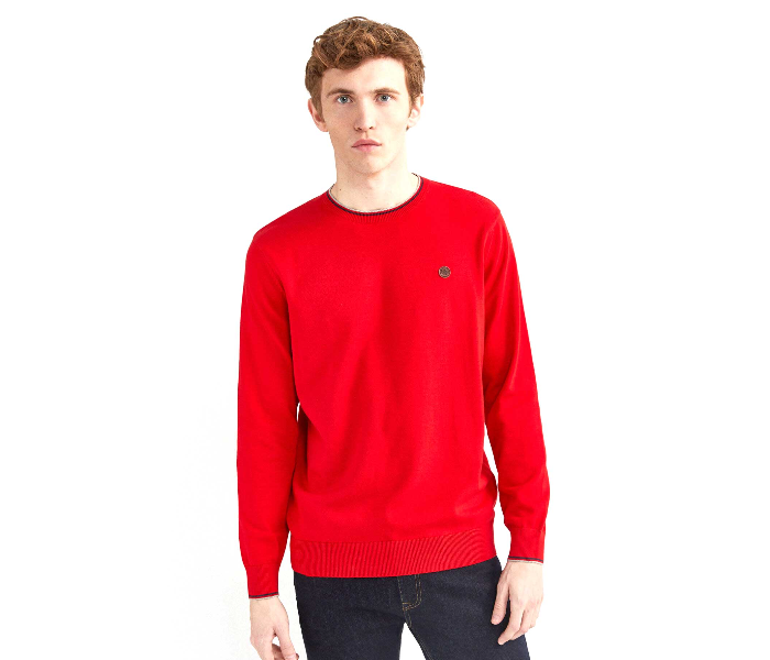 Springfield 141765761 Medium Cotton Knitwear for Men - Red - Zoom Image 1