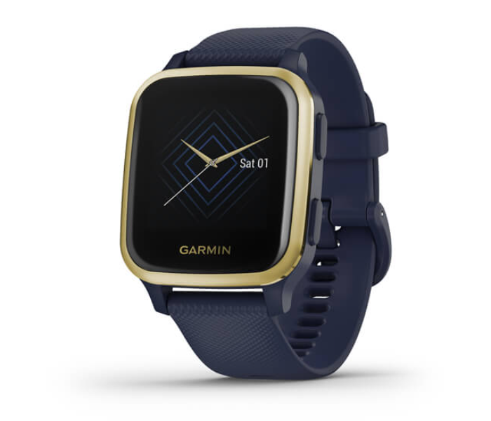 Garmin 010-02426-12 Venu Sq Music Edition GPS Smartwatch with Light Gold Aluminium Bezel Case and Silicone Band - Navy - Zoom Image 9