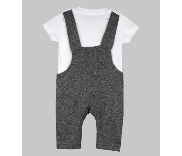 Popees Pepson Comfortable Dungaree with Tshirt for 3 Years Babies - Grey - Zoom Image 3