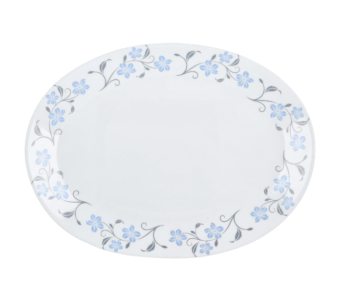 Delcasa DC1859 13 Inch Durable Stain Resistant Ivory Opal Ware Oval Plate - White - Zoom Image 1