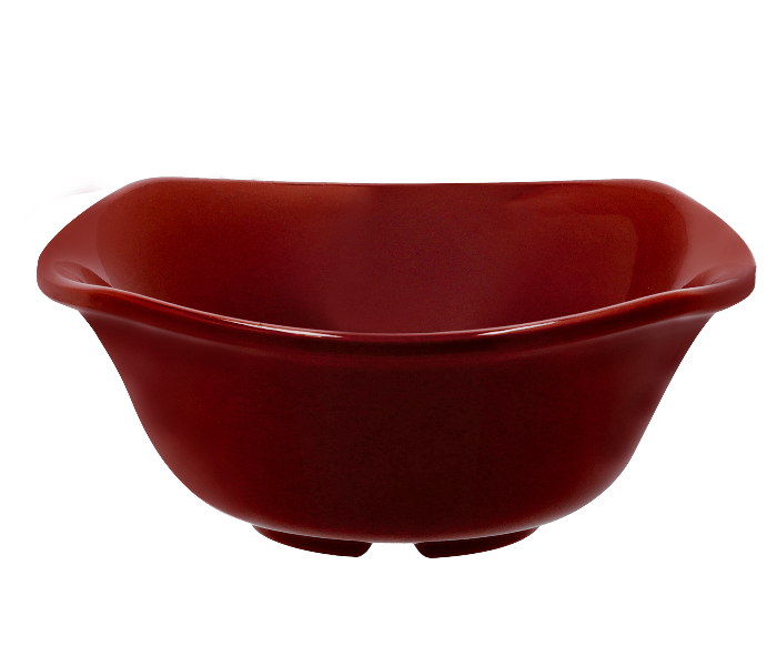 Delcasa DC2309 7.25 Inch Melamine Square Bowl - Maroon - Zoom Image 2