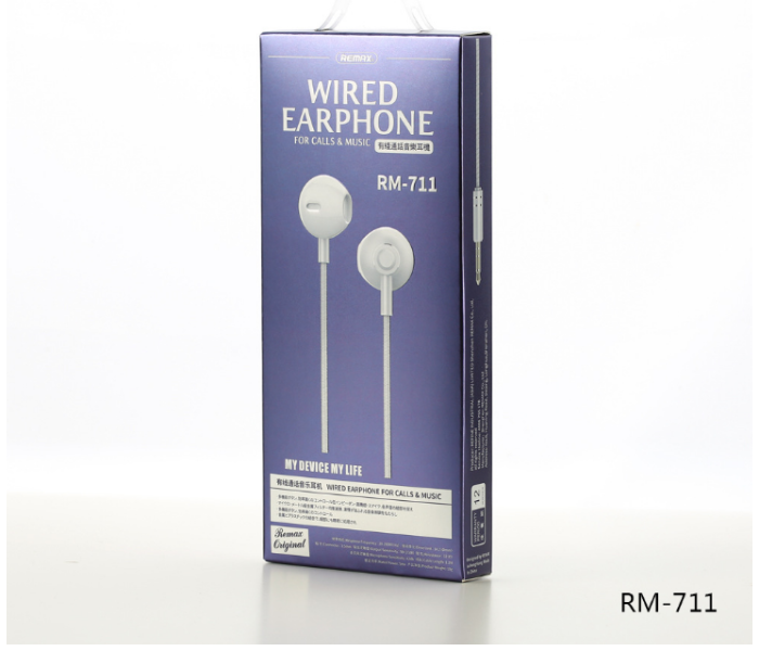 Remax RM-711 HD Microphone Wired Earphone -Rose Gold - Zoom Image 3