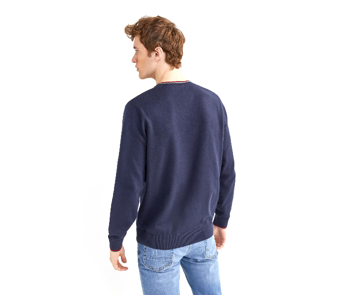 Springfield 141765712 Large Cotton Knitwear for Men - Medium Blue - Zoom Image 3