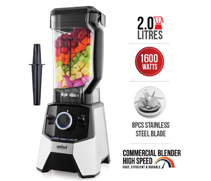 Sanford SF6846CBR 2Litres Commercial Blender with Stainless Steel Blades - Black - Zoom Image 3