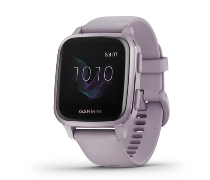 Garmin 010-02427-12 Venu Sq GPS Smartwatch with Metallic Orchid Aluminium Bezel Case and Silicone Band - Orchid - Zoom Image 1