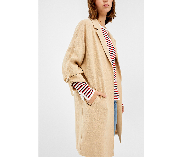 Springfield 841652450 Medium Coat for Women - Beige - Zoom Image 2