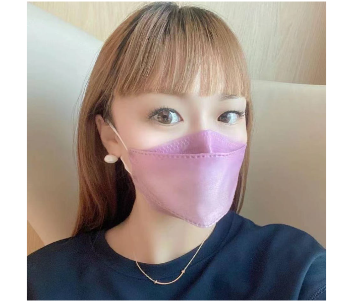 10PCS Mask KF94 Face Mask 3 Layer Non-woven Protection Filter 3D Anti Viral Mask Korean Style - Pink - Zoom Image