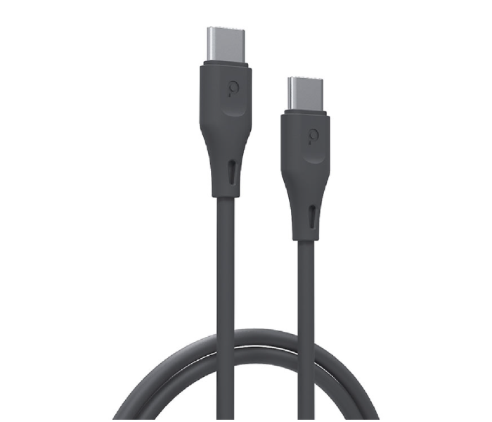 Porodo PD-U2CCC-BK 2Meter USB-C to USB-C Durable Fast Charging Cable - Black - Zoom Image 1