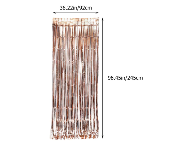 1 Piece Tassel Shiny Door Curtain for Party Decoration - Rose Gold - Zoom Image 5