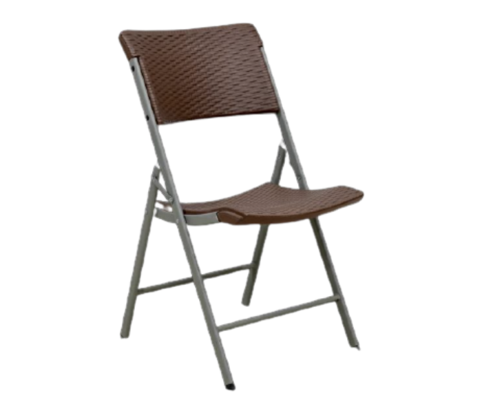 Blow Mold  HY-Y56TB Portable Rattan Folding Chair -Brown - Zoom Image