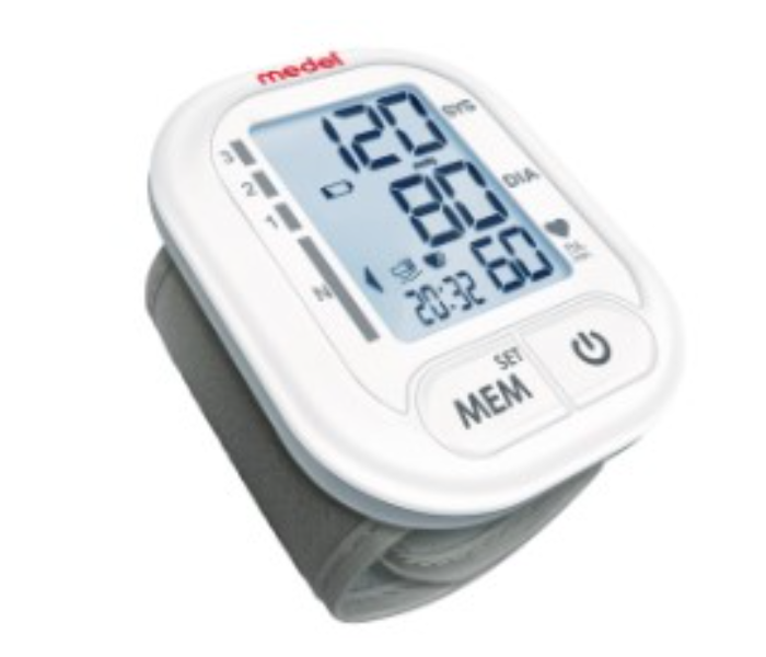 Medel 95215 Soft Wrist Arm Blood Pressure Monitor with Soft Inflate Technology - White - Zoom Image 1