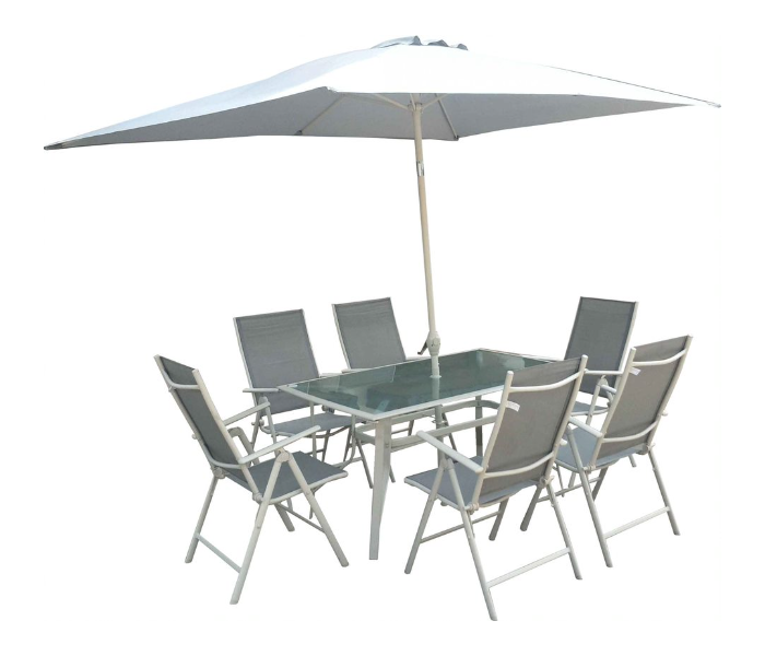 Outdoor DR-PATIO6PB 6 Seater Patio Set With Table -Grey - Zoom Image