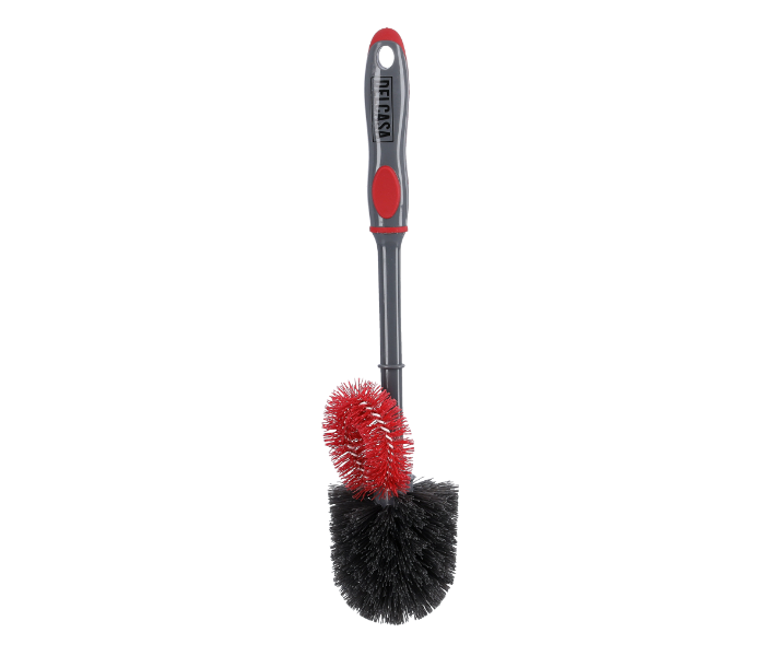 Delcasa DC1610 Durable Household Toilet Brush with Handle - Red & Grey - Zoom Image 2