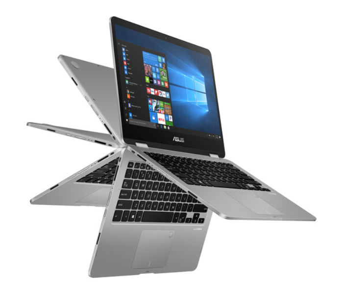 Asus J401MA Vivobook Flip 14 Inch HD Touchscreen Intel Celeron N4020 Dual Core 4GB RAM 64GB eMMC Integrated Intel HD Graphics Windows 10 -Silver - Zoom Image 4