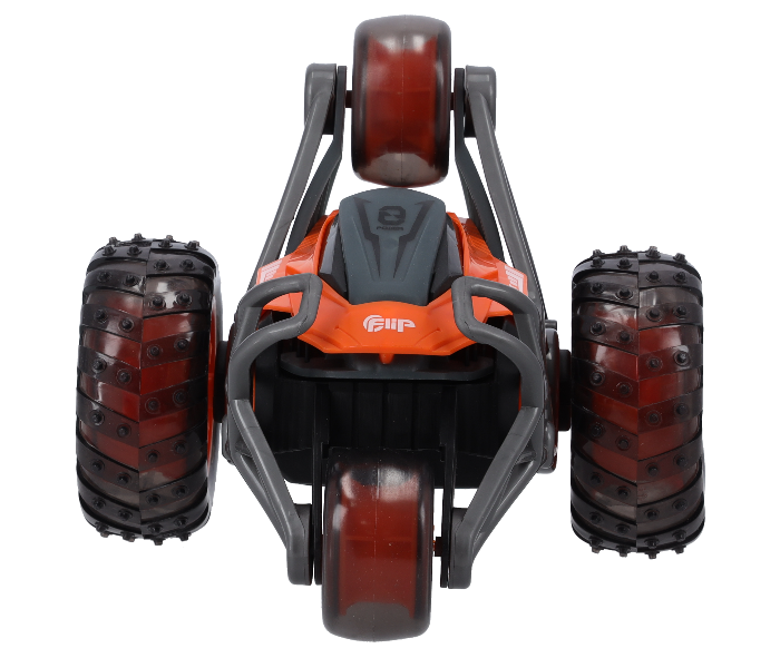 Merriboy MBRC1992 4 Wheel Remote Control Tumbling Stunt Toy Car with Light Mini Deformation for Kids - Orange - Zoom Image 2