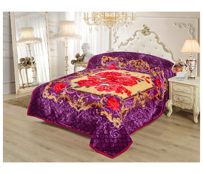 Stargold  SG-BL2034 11Lbs 2Ply Double Bed Embossed Super Soft Blanket - Purple - Zoom Image