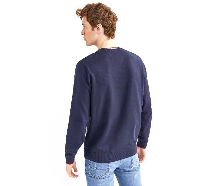 Springfield 141765712 Small Cotton Knitwear for Men - Medium Blue - Zoom Image 3