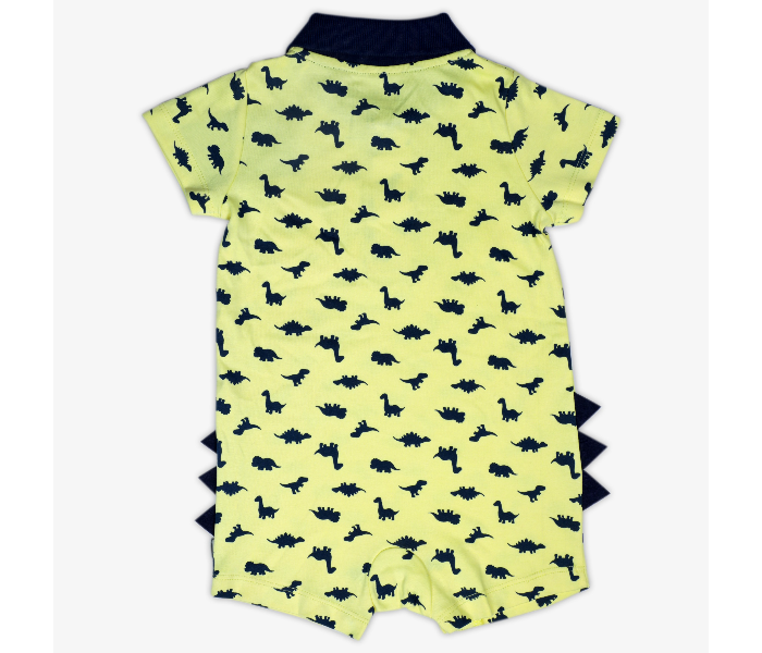 Hugs and Kisses SU19SSV18 Raptor Ranch Baby Romper -Yellow and Blue - Zoom Image 2