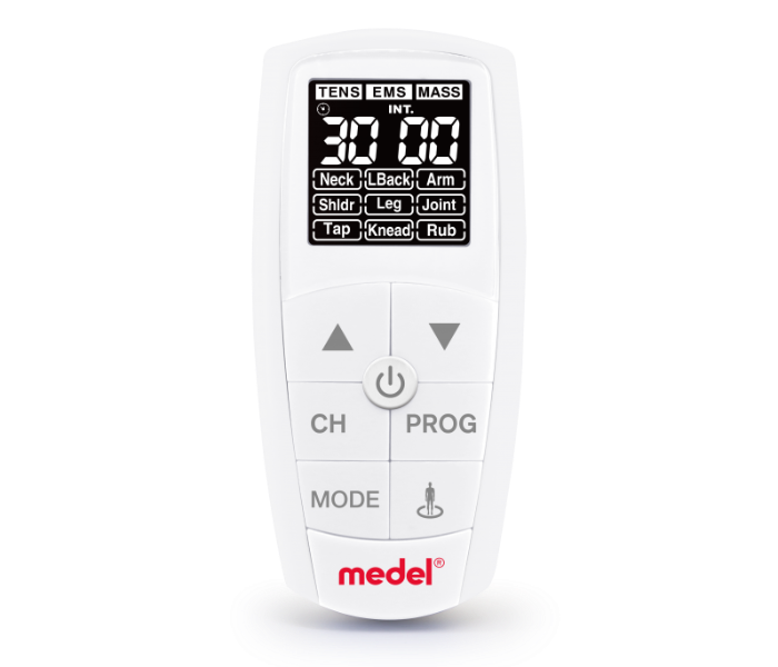 Medel 95233 Myo-Tens 2 Channels Portable Electronic Stimulator for Muscle Stimulation - White - Zoom Image 1