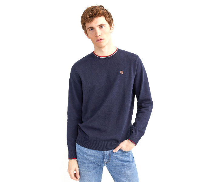 Springfield 141765712 Large Cotton Knitwear for Men - Medium Blue - Zoom Image 1