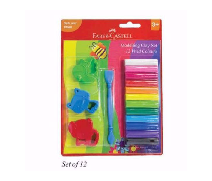 Faber Castell 12 Vivid Colours Modelling Clay Set - Zoom Image