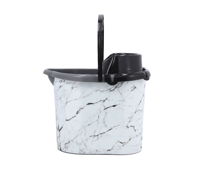 Delcasa DC1971 14Liter Mop Bucket and Squeezer -Black and White - Zoom Image 4