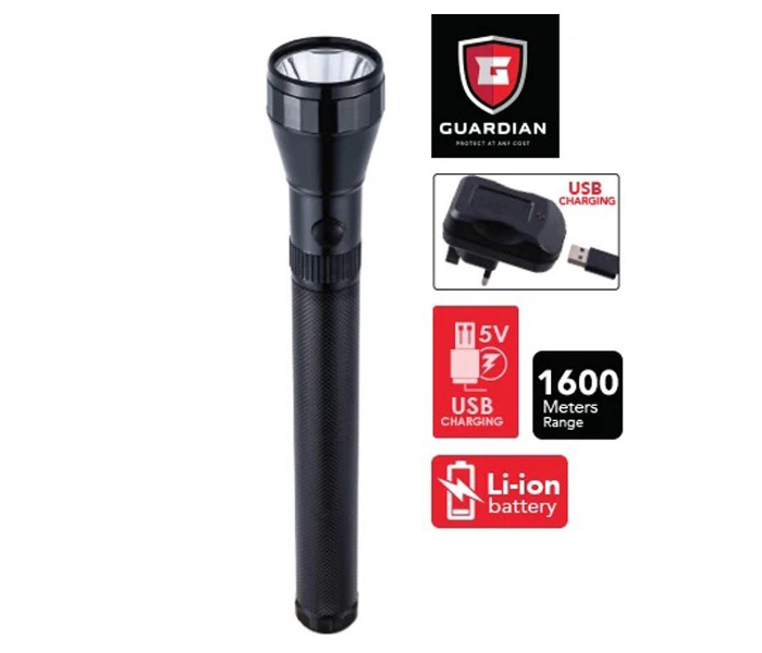 Sanford SF6301SL Rechargeable LED Search Light 2Sc Battery With USB Port - Black - Zoom Image 2