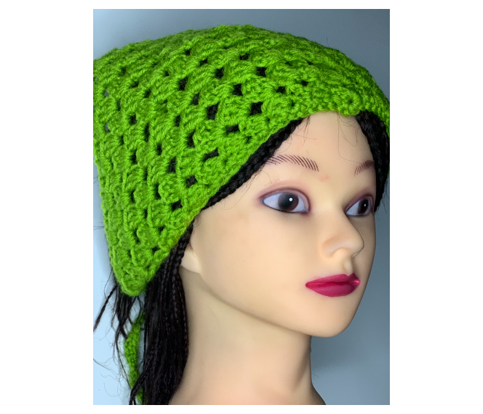 Crochet CBS-3 Bandana Soft Handmade Scarf for Girls - Green - Zoom Image 1