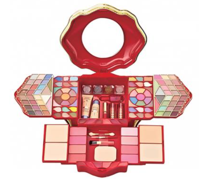 KMES C-898 Round Shaped Big Makeup Kit for Women - Red - Zoom Image 2