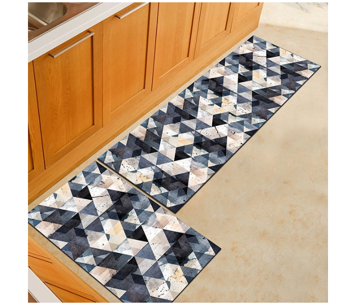 1 Piece Luxurious Modern Rectangular Anti Slip mat for Kitchen Floor - Multicolour - Zoom Image 2