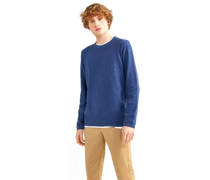 Springfield 141759213 XL Cotton Knitwear for Men - Medium Blue - Zoom Image 1