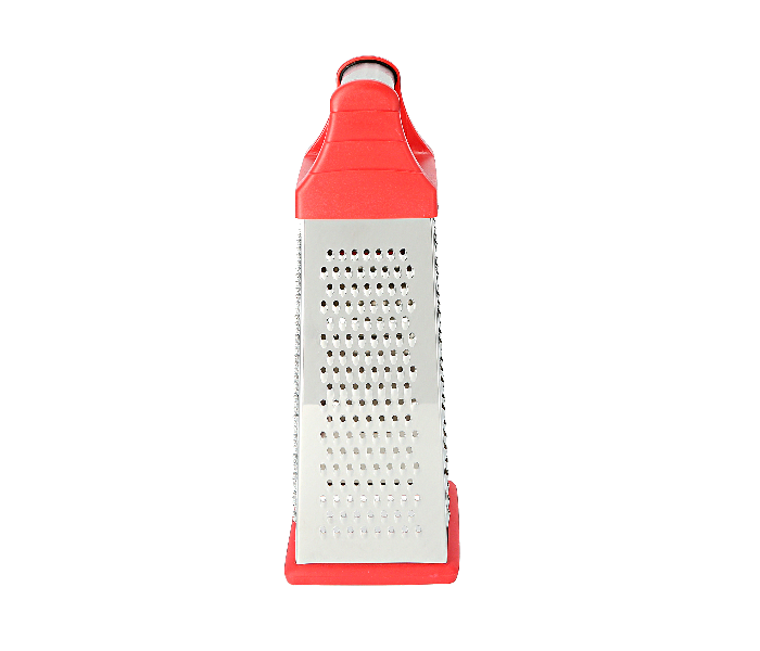 Delcasa DC1660 9 Inch 4 Side Multifunctional Stainless Steel Grater - Silver and Red - Zoom Image 2