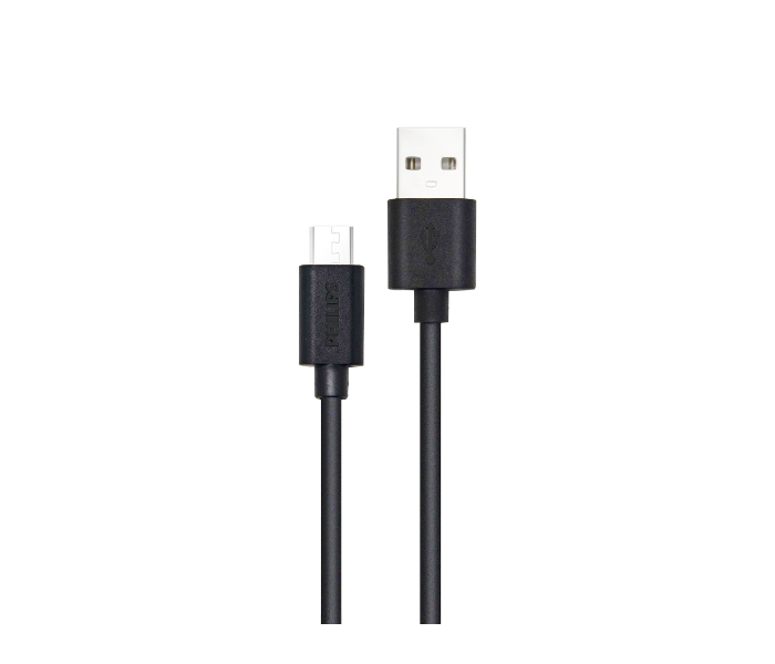 Philips DLC3104U-00 1.2meter USB-A to Micro USB Cable -Black - Zoom Image 1