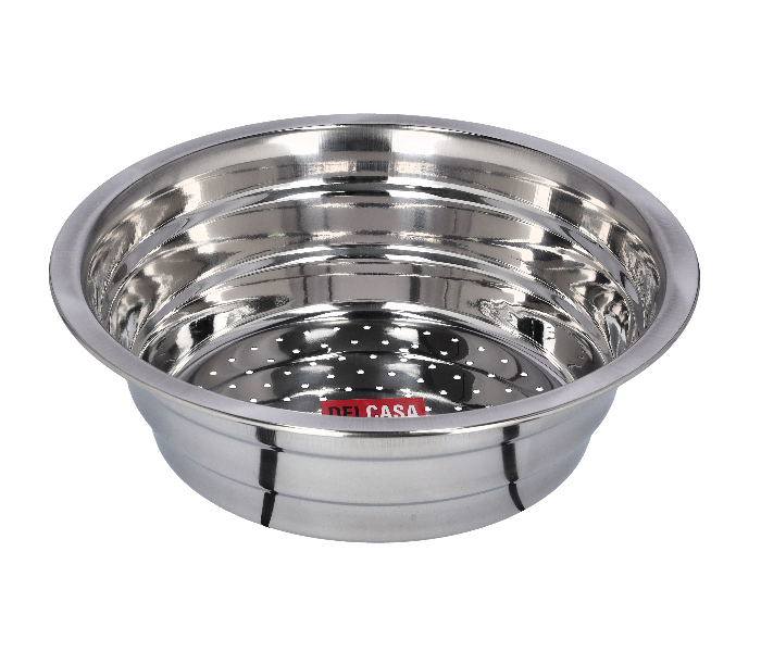 Delcasa DC1893 26 cm Stainless Steel Rice Strainer with Bottom Hole -Silver - Zoom Image 4