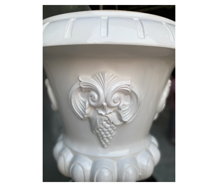 Grace GQ-505/F 560x710mm Exotic Royal Design Garden GRP Planters for Interior and Exterior - White - Zoom Image 2