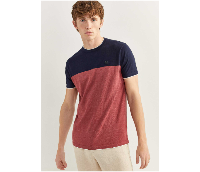 Springfield 142703271 Medium Round Neck T-Shirt for Men - Pink - Zoom Image 1