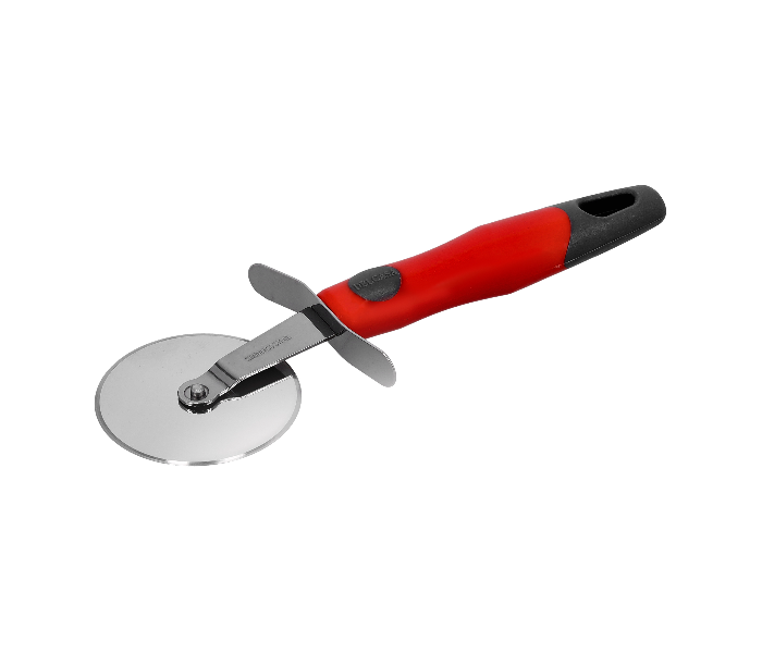 Delcasa DC1925 21.5X7.5 cm Stainless Steel Durable Pizza Cutter -Silver and Red - Zoom Image 2