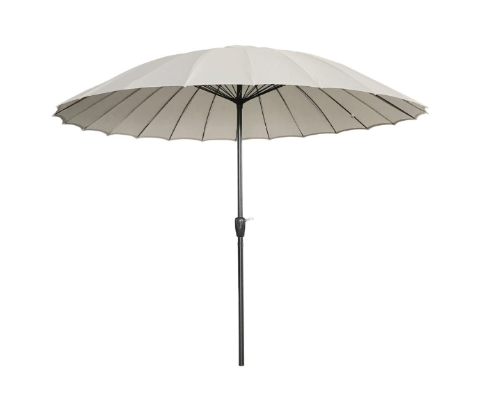 Wind Proof DR-UMB27-Beige 2.7 meter Stainless Steel Waterproof Fabric Round Shape Umbrella-Beige - Zoom Image