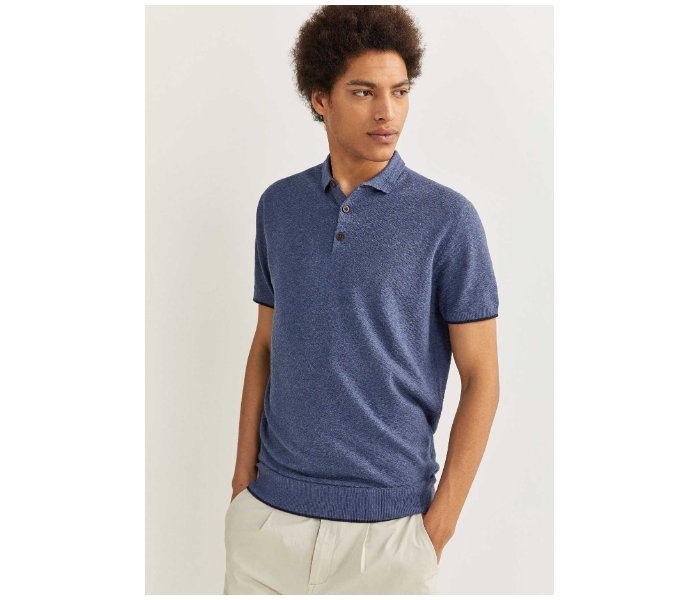 Springfield 142709113 XXL Polo T-Shirt for Men - Medium Blue - Zoom Image 1