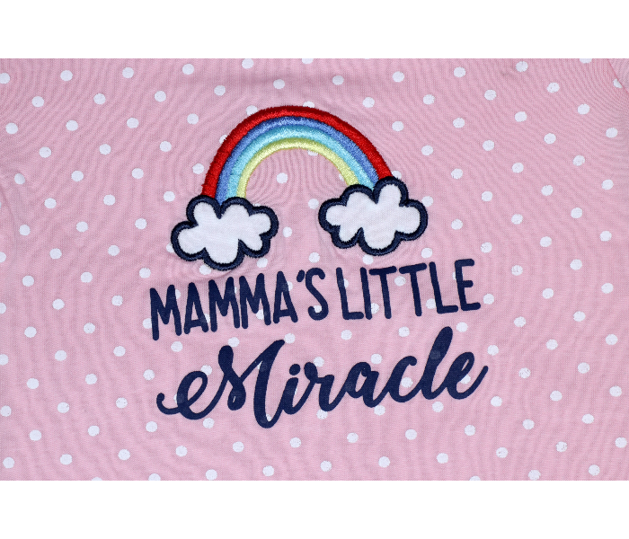 Hugs and Kisses SU19MGL16 6-9Month Mommas Little Miracle Onesies -Pink - Zoom Image 4