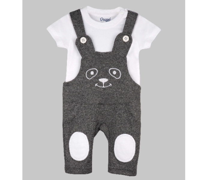 Popees Pepson Comfortable Dungaree with Tshirt for 3 Years Babies - Grey - Zoom Image 1