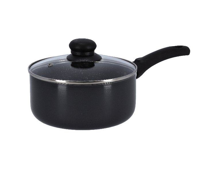 Delcasa DC1583 16cm Non Stick Aluminium Saucepan with Lid - Black - Zoom Image 1