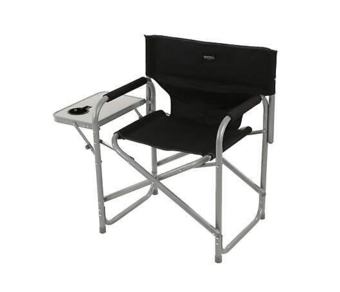 Portable DR-ALMDTN Foldable Camping Director Chair with Side Table -Black - Zoom Image 3