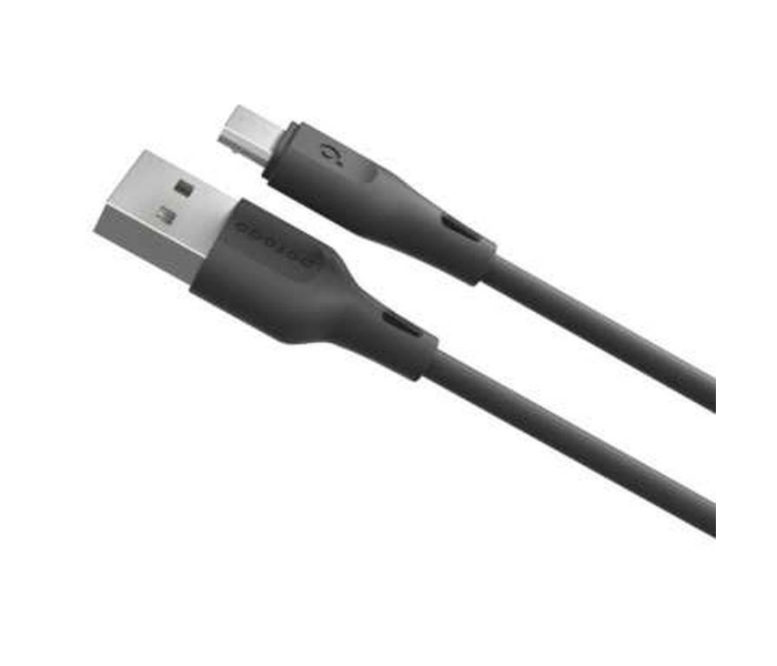 Porodo PD-U12MC-BK Durable PVC Micro USB Cable with Fast Charge and Data Connector - Black - Zoom Image 1